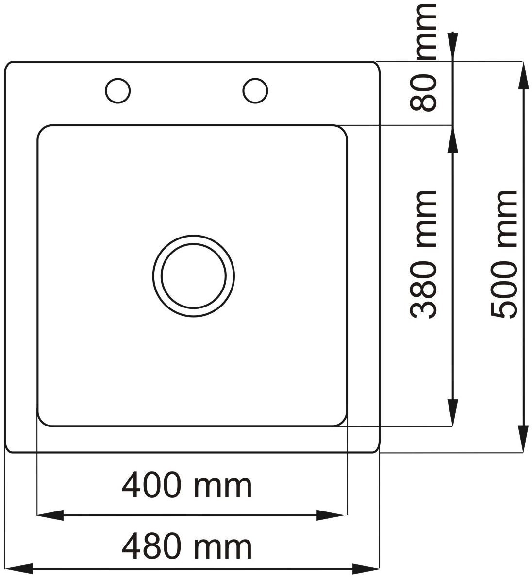 Zlew PYRAGRANITE CALEA 48x50 1B BEIGE 2+1TH