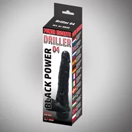 Wibratory i masażery - Power Escorts Driller 04 black 25 cm realistic vibrating 20-BR39-BLACK - miniaturka - grafika 1