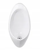 Pisuary - Corsan - Pisuar wiszący MS346825WH 34x68 cm z podłączeniem wody od tyłu kolor BIAŁY 649889 - miniaturka - grafika 1