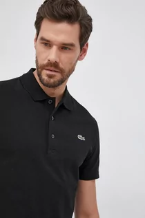 Koszulki męskie - Lacoste polo bawełniane YH4801 kolor czarny gładki - grafika 1