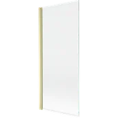 Parawany nawannowe - Mexen Mist parawan nawannowy 1-skrzydłowy 80 x 150 cm, transparent, złoty szczotkowany - 8A9-080-001-55-00 - miniaturka - grafika 1