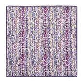 Apaszki i szaliki męskie - Damska chusta z jedwabiu w abstrakcyjny wzór fioletowo - żółta - miniaturka - grafika 1