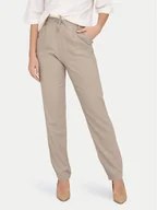 Spodnie damskie - ONLY Spodnie materiałowe Caro Poptrash 15278710 Beżowy Comfort Fit - miniaturka - grafika 1