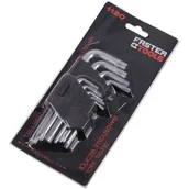Klucze i nasadki - FASTER TOOLS Klucze imbusowe TORX z otworem 9 sztuk - miniaturka - grafika 1