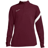 Bluzki damskie - Bluzka damska Nike Nk Df Academy Dril Top bordowa BV6930 638 - miniaturka - grafika 1