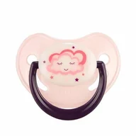 Smoczki uspokajające - Canpol 22/502 Smoczek Uspakajający Silikonowy Anatomiczny 18M+ Night Drea Pink - miniaturka - grafika 1