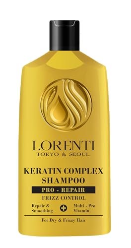 LORENTI TOKYO & SEOUL Keratin Hair Care szampon 630 ml szampon do włosów z keratyną intensywnie regenerujący szampon nawilża przeciwko łamliwym i suchym, zniszczonym włosom zapobiega
