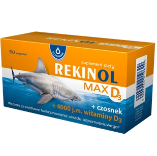 Rekinol Max D3 x 60 kaps - Przeziębienie i grypa - miniaturka - grafika 1
