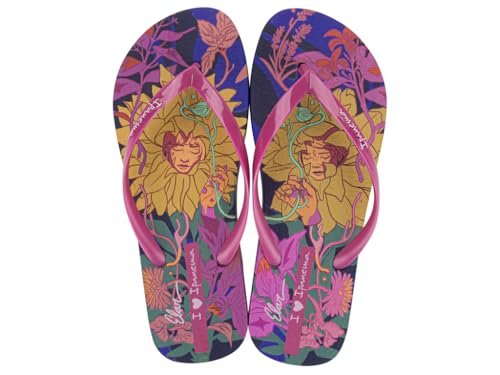 IPANEMA Graffiti IV Fem, japonki damskie, różowe/zielone, 38 EU, Różowy, zielony, 38 EU