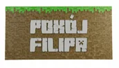 Tablice i flipcharty - Tabliczka na drzwi Dowolne Imię Minecraft Blok - miniaturka - grafika 1