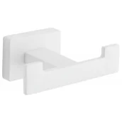 Wieszaki łazienkowe - Mexen Arno podwójny haczyk na ręcznik, biały - miniaturka - grafika 1