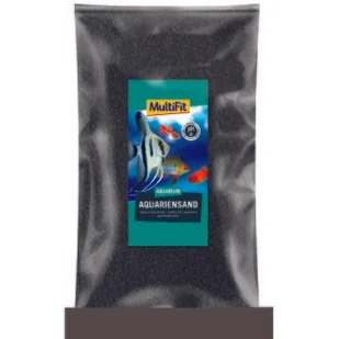 MultiFit Piasek do akwarium, czarny 0,5 - 0,6 mm 5 kg - Podłoże do akwarium - miniaturka - grafika 1