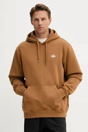 Bluzy męskie - Dickies bluza męska kolor brązowy z kapturem gładka - miniaturka - grafika 1