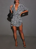 Sukienki - LA Angels Sukienka w kolorze czarno-białym - miniaturka - grafika 1