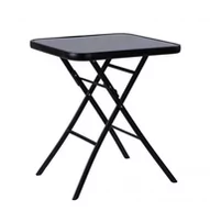 Stoły ogrodowe - Stół ogrodowy składany MODERNHOME, czarny, 60 cm - miniaturka - grafika 1