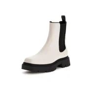 Botki damskie - Damskie Sztyblety GUESS REYON FL8RENELE10-WHITE – Biały - miniaturka - grafika 1