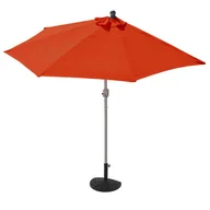Parasole ogrodowe - Parasol półokrągły Parla, parasol balkonowy, UV 50+ poliester/aluminium 3 kg ~ 300 cm terakota z podstawą - miniaturka - grafika 1