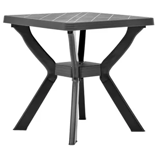 vidaXL Stolik bistro, antracytowy, 70x70x72 cm, plastikowy - Stoły ogrodowe - miniaturka - grafika 1