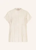 Bluzki damskie - Tommy Hilfiger Bluzka Z Lnu beige - miniaturka - grafika 1