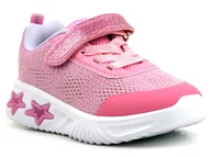Buty dla dziewczynek - Sportowe buty dziecięce z gwiazdkami - AMERICAN CLUB ES69/22, różowe - miniaturka - grafika 1