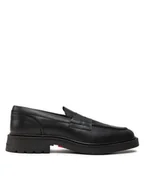 Półbuty męskie - Tommy Hilfiger Loafersy Comfort Lwt Lth Loafer FM0FM05089 Czarny - miniaturka - grafika 1