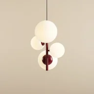 Lampy sufitowe - Modna lampa wisząca Bloom 1091L15 ball do salonu czerwona - miniaturka - grafika 1