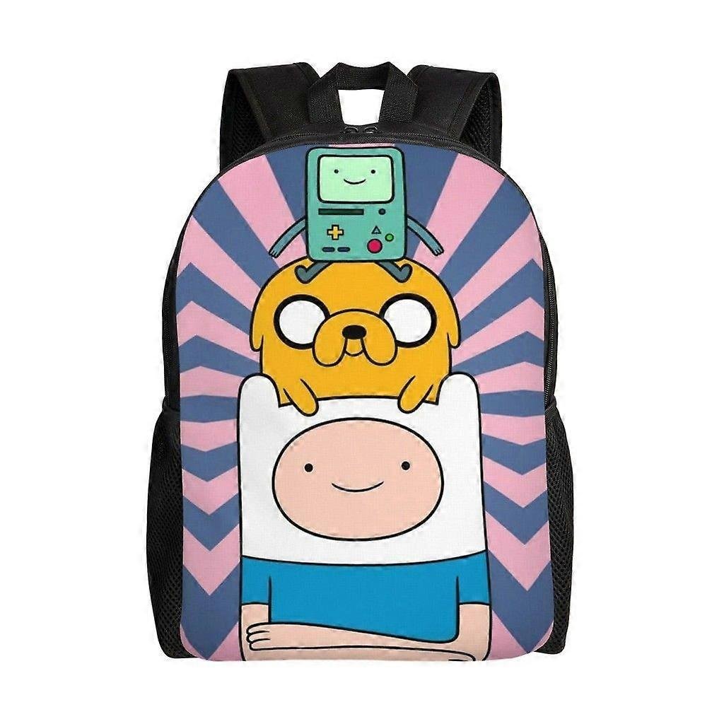 Adventure Time Wszechstronny plecak Zmywalny plecak szkolny w stylu casual Modna torba na komputer z tkaniny Oxford Unisex-hjka2613