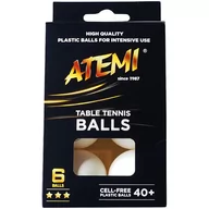 Tenis stołowy - Atemi 3-gwiazdkowe piłeczki do tenisa stołowego Ping Pong (6 sztuk) Pro 40 mm reguły | do użytku wewnątrz i na zewnątrz | standardowy zestaw do tenisa stołowego | ulepszone w odbiciu, okrągłe, twardoś - miniaturka - grafika 1