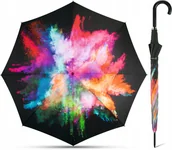 Parasole - Parasol parasolka damska happy rain długa kosmos - miniaturka - grafika 1