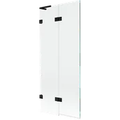 Parawany nawannowe - Mexen Lunar L parawan nawannowy 2-skrzydłowy lewy 80 x 150 cm, transparent, czarny - 897L-080-100-70-00-L - miniaturka - grafika 1