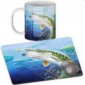Podkładki pod mysz - Zestaw Kubek + Podkładka - Ryby Rybak Wędka - Prezent Wiele Wzorów + Imię - miniaturka - grafika 1