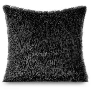 Poszewka 40X40 Yeti Włochacz Czarna Futrzak - Poszewki na poduszki - miniaturka - grafika 1