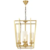 Lampy sufitowe - NOWOCZESNA LAMPA WISZĄCA ZŁOTA ARES W4 - miniaturka - grafika 1