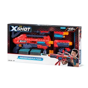 Zuru, X-Shot, wyrzutnia Excel Regenerator + 48 strzałek + 10 elementów - Zabawki militarne - miniaturka - grafika 1
