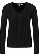 Swetry damskie - swirlie Damski sweter z dzianiny 77133824, czarny, XS/S, czarny, XS-S - miniaturka - grafika 1