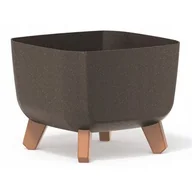 Donice - Doniczka PROSPERPLAST Gracia Square ECO Wood DGQL400W-4625W - miniaturka - grafika 1