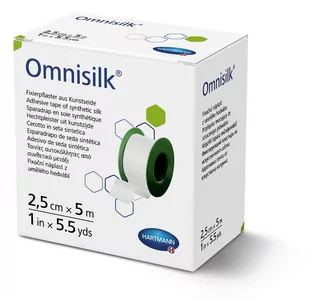 Hartmann Plaster omnisilk 2,5 cm x 5 m 1 szt - Apteczki i materiały opatrunkowe - miniaturka - grafika 1