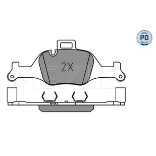 Klocki hamulcowe - komplet MEYLE 025 259 0018/PD - Klocki hamulcowe - miniaturka - grafika 1