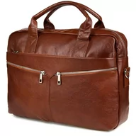 Torby męskie - Beltimore torba męska skórzana Duża brązowa laptop brązowy, beżowy - miniaturka - grafika 1