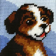 Zabawki kreatywne - Zestaw do haftu Moje pierwsze wyszywanie Piesek - zabawka - miniaturka - grafika 1