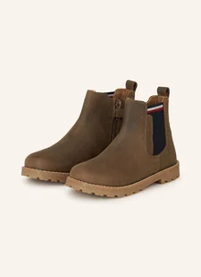 Tommy Hilfiger Botki Chelsea braun - Botki damskie - miniaturka - grafika 1