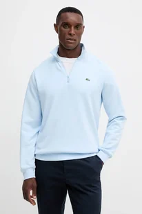 Lacoste bluza bawełniana męska kolor niebieski gładka SH9774 - Bluzy męskie - miniaturka - grafika 1