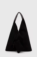 Torebki damskie - Answear Lab torebka zamszowa kolor czarny - miniaturka - grafika 1