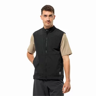 Kamizelki męskie - Męska kamizelka rowerowa Jack Wolfskin BIKE COMMUTE WIND VEST M phantom - L - grafika 1