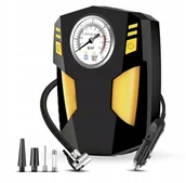 Sprężarki i kompresory - Kompresor Samochodowy Pompka Sprężarka 12V Manometr Do Kół Opon Rower - miniaturka - grafika 1