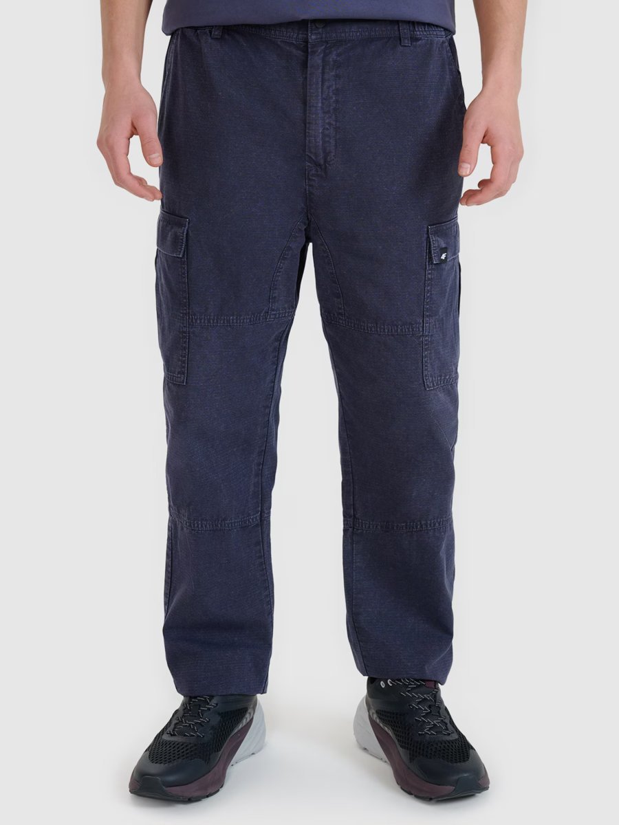4F Spodnie męskie casual cargo 4FRSS25TTROM1459-22S Czarny Roz. XL