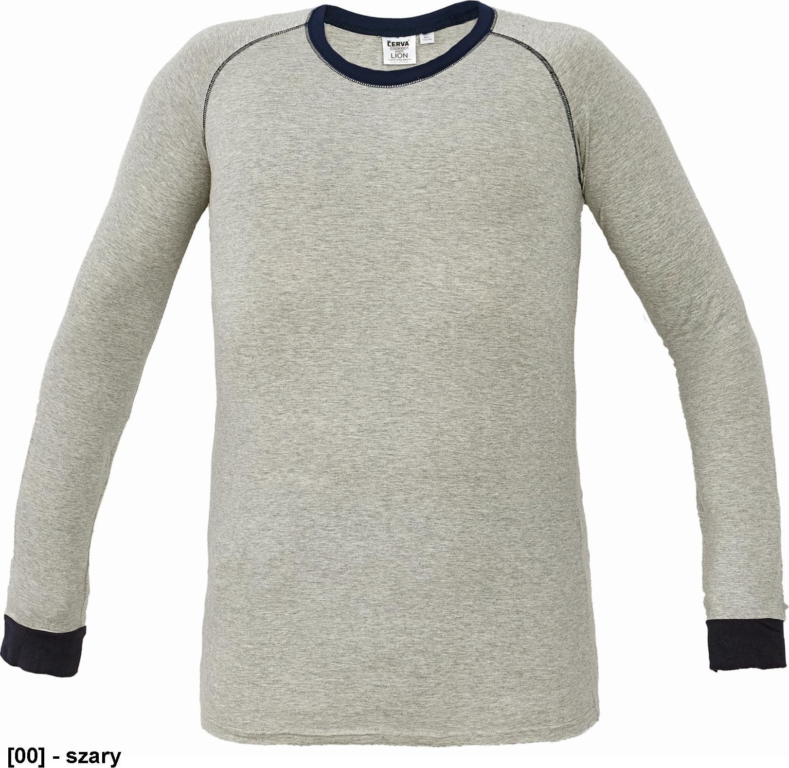 CERVA LION podkoszulek - męskI długi rękaw, włókno: sojowe 47%, bambusowe 24%, wersja zimowa - szary XXL