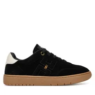 Buty dla dziewczynek - Sneakersy Elisabetta Franchi Low Cut Lace Up F4A9-E0340-0071 S Czarny - miniaturka - grafika 1