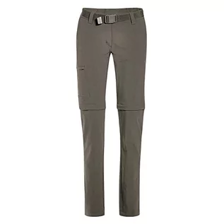 Spodnie damskie - Maier Sports Damskie spodnie outdoorowe Inara Slim Zip brązowy drewno tekowe 42 233026_780_42 - grafika 1