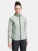 Odzież trekkingowa damska - adidas Kurtka przeciwdeszczowa Terrex Xperior IK7830 Zielony Slim Fit - miniaturka - grafika 1